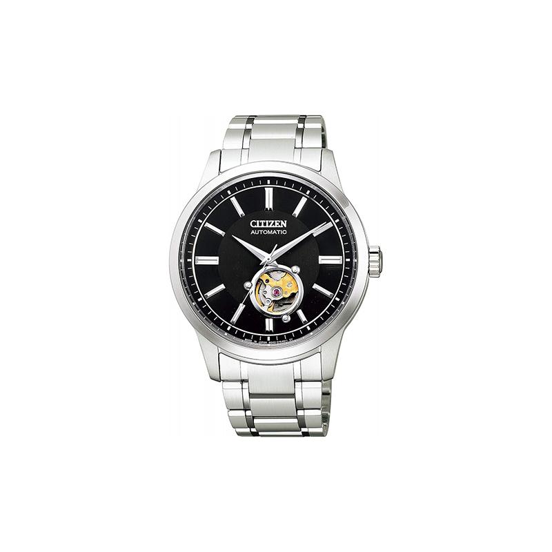 CITIZEN COLLECTION series 100 meters waterproof Automatic Steel Strap 41mm men s watch black dial NB4020-96E чёрный
