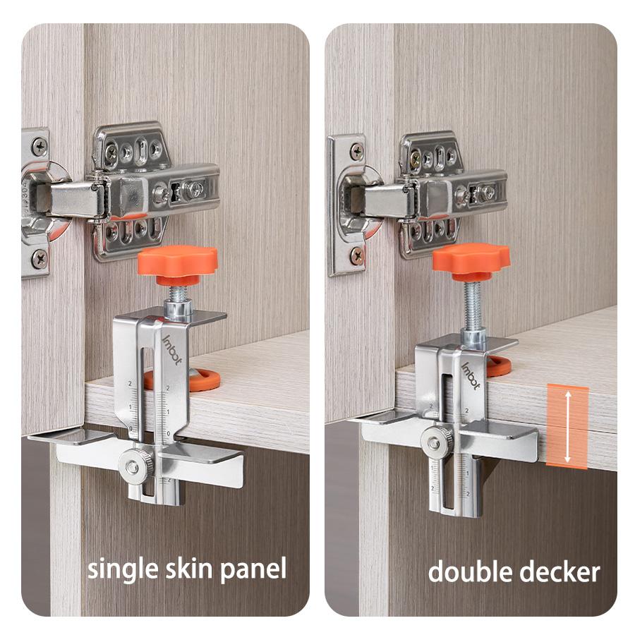 Imbot  Stainless Steel Cabinet Door Positioning Tool Kit Adjustable Jig for DIY Home Repairs and Installations