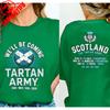 Schottland 2026 T-Shirt Tartan Army Spielplan T-Shirt Schottland gegen Brasilien Grafik-T-Shirts T-Shirt Schottischer Fußballfan Geschenk Unisex
