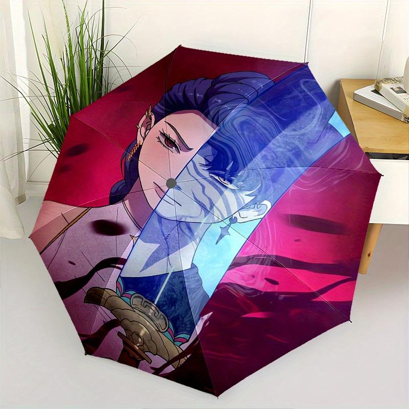 

KPop Demon X Automatic opening and closing folding umbrella with 8-rib frame and compact travel design, perfect for all occasions | Stylish