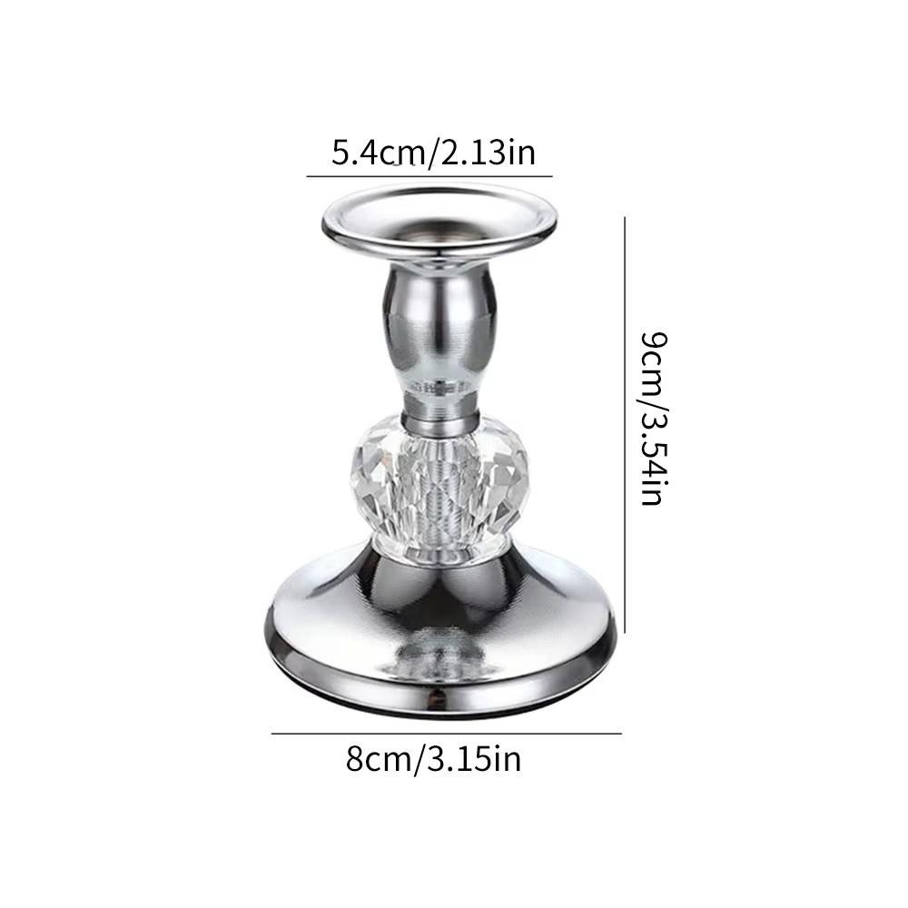 For Candle Light Dinner Table Candle Holders Metal Crystal Candle Stand Wedding Party