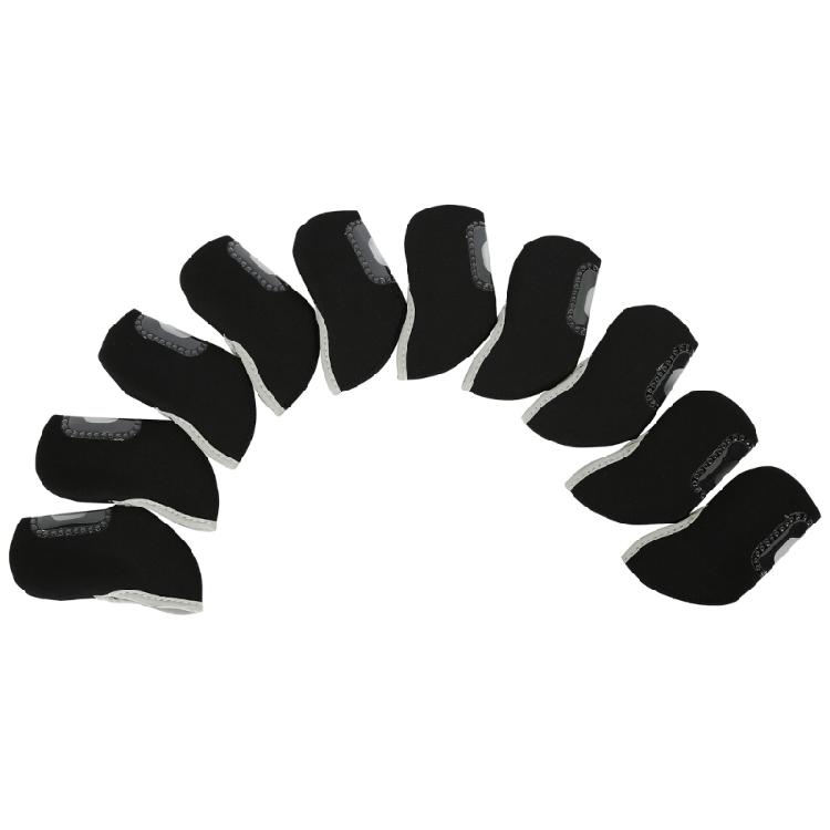 10Pcs Golf Head Headcovers with Window Display, Neoprene Golf Iron Head Covers