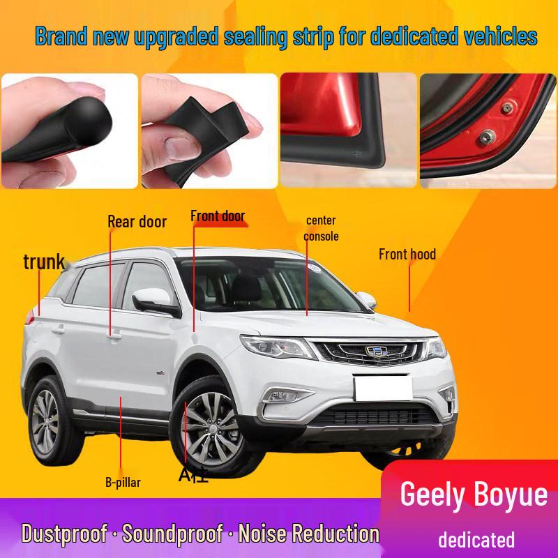 Уплотнительная полоса двери автомобиля Geely Boyue/Boyue L для шумоизоляции и защиты от пыли 2022 Boyue X Four-Door Set