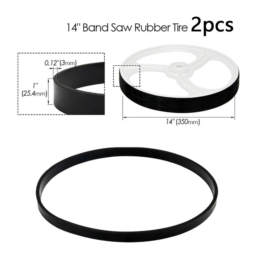 2pcs WoodWorking Band Saw Rubber Band Band Saw Scroll Wheel Rubber Ring 8-14Inch