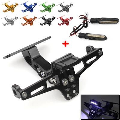 Motorcycle Rear License Plate Holder Turn Signal Lights For YAMAHA T-MAX 530 TMAX 500 MT-03 MT-07 MT-09 MT-09 Tracer R1 R6 R3