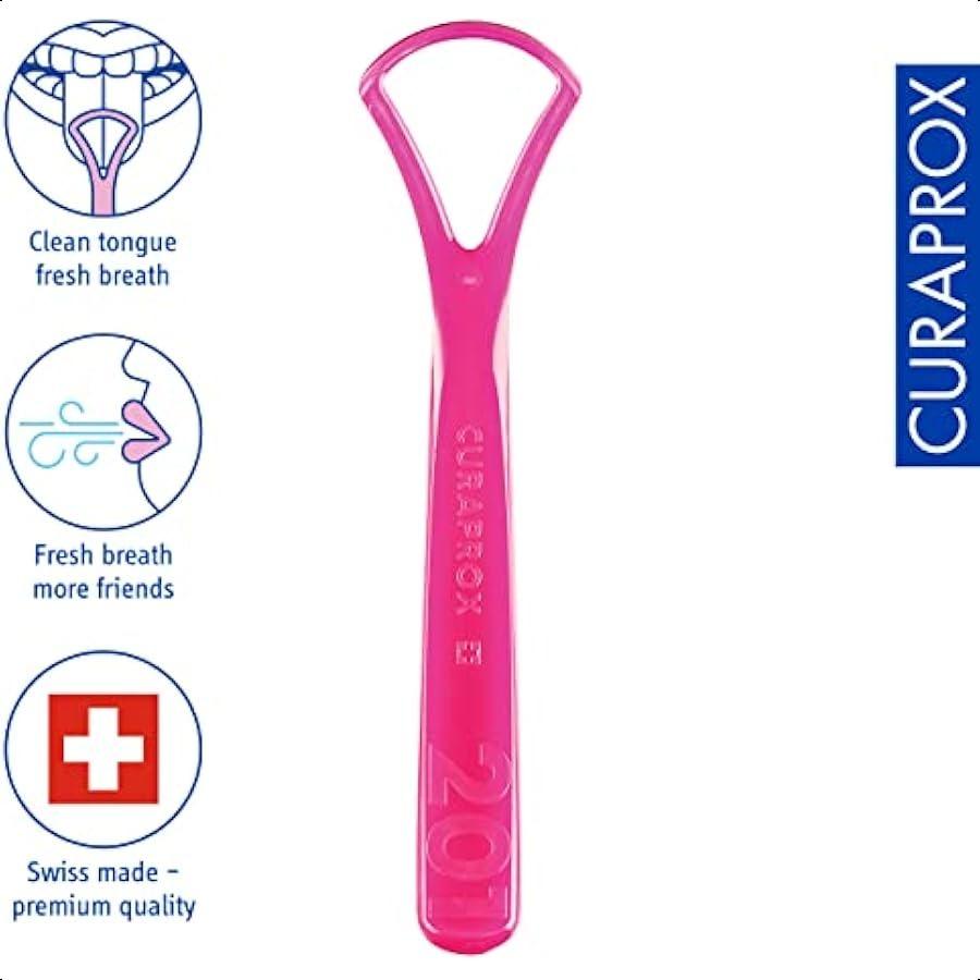 

Curaprox CTC 201 Tongue Scraper with 1 Edge for Fresh Breath and Removing Plaque United States