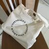 Korean Style Ins Canvas Bag With Same English Letters Large Capacity Tote Single-shoulder Handbag Women's