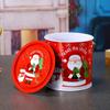 Cartoon Christmas Tin Gift Box Santa Claus Cookies Biscuit Case  For Candy Cookies Gifts