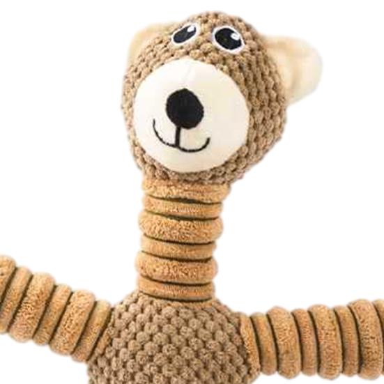 Teething Toy Puppies Animal Shape Soft Plush Chew Toy with Sound Maker Interactive Dog Toy Small Medium Dogs Puppy Play Toy