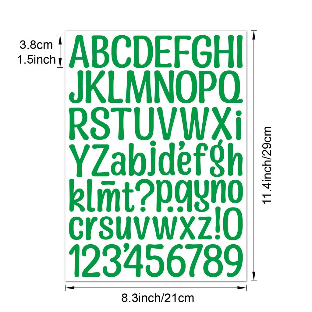 1.5-inch Letter Sticker Multicolor English Alphanumeric Combination Holiday Gift Decoration Waterproof Letter Sticker