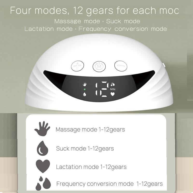 Inteligentní nositelná silikonová Humalactor elektrická odsávačka mateřského mléka pro zvětšení Unikátní přenosná hands-free nositelná odsávačka mateřského mléka s LED displejem