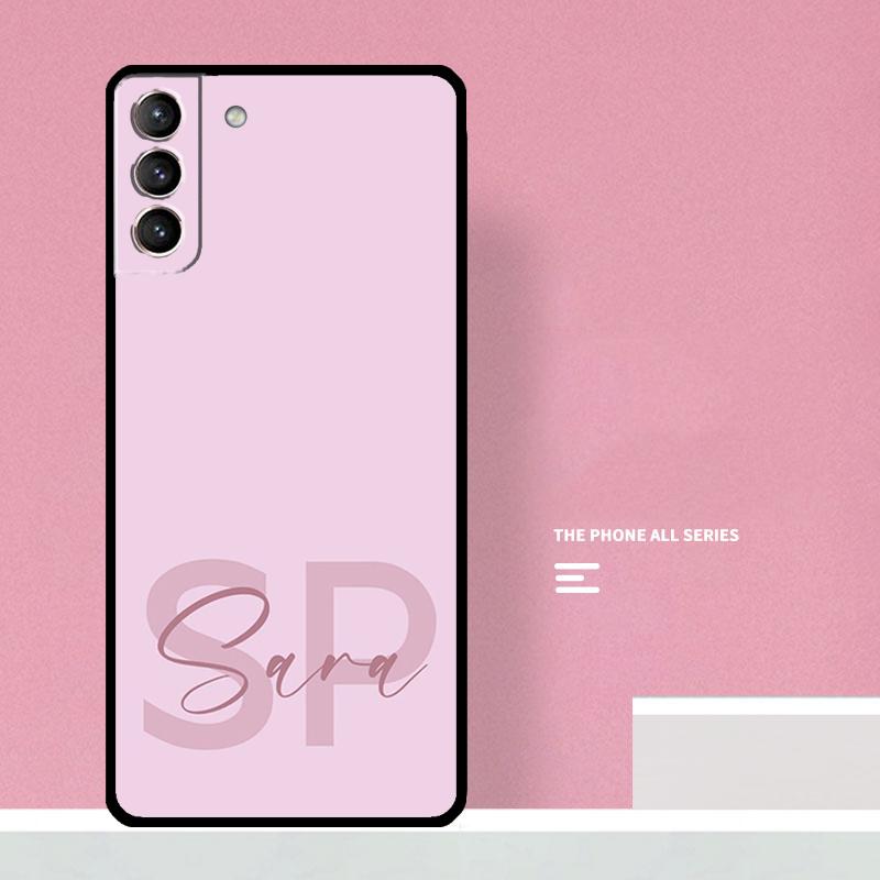 Custom Pastel Name Initials Case For Samsung Galaxy S23 S22 Ultra Plus S8 S9 S10 Plus Note 10 20 S21 FE S20 FE Cover