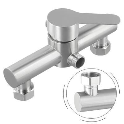 Stainless Steel Shower Faucet Hot And Cold Water Mixer Wall Mounted Metal Handle Bathtub Faucet Mixing Valve Shower