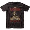 John Lennon One to One Heren T-shirt Muziek Klassieke Rockband Tee Nieuw Zwart