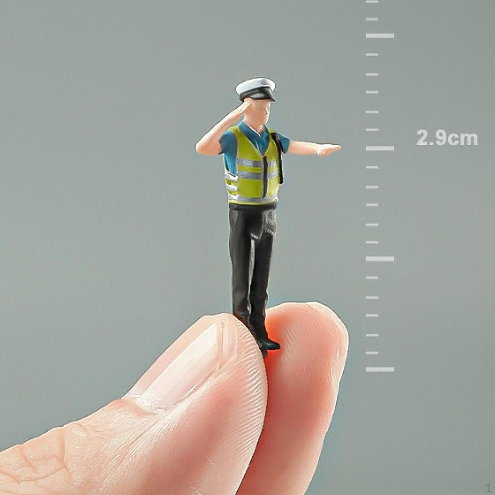 

1/64 Миниатюрная фигурка дорожной полиции Коллекция ландшафтного декора Сказочный сад Украшение стола Люди