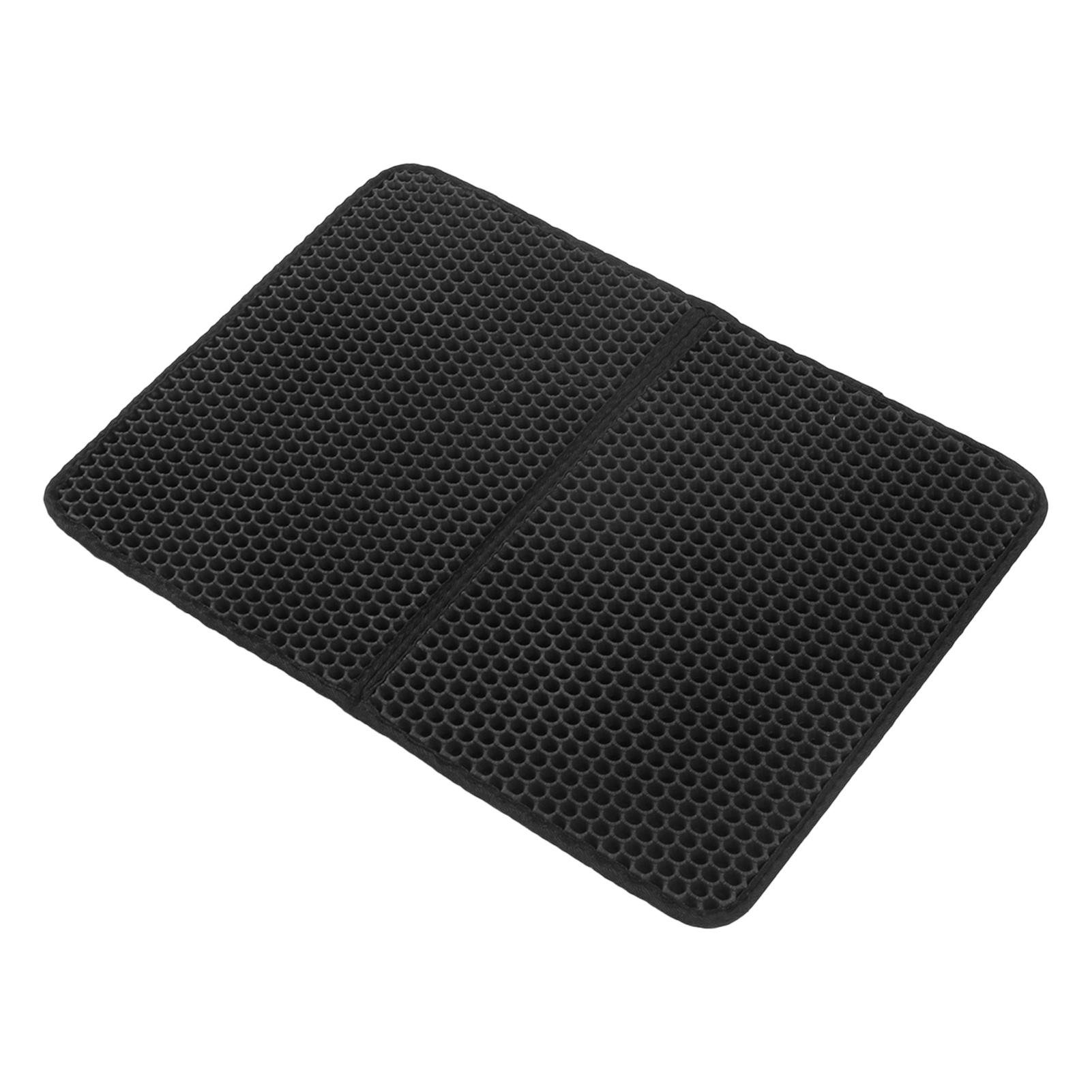 

Double Layer Cat Litter Mat Waterproof 3D Honeycomb Holes Prevent Slipping Easy To Clean Cat Litter Trapping Mat