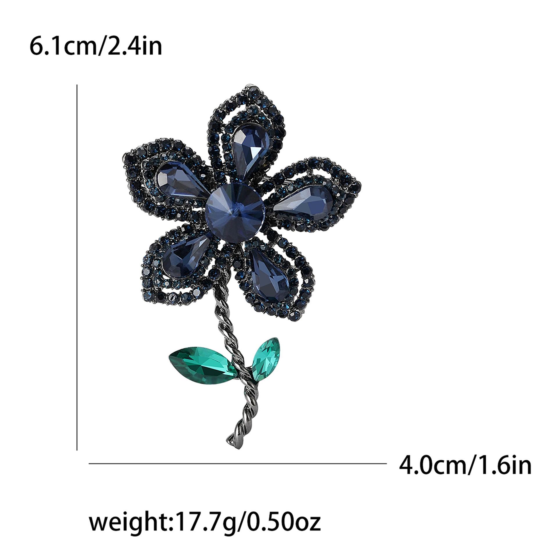 

Французская роскошь ретро брошь-цветок со стразами элегантный темперамент женский костюм корсаж булавка-растение