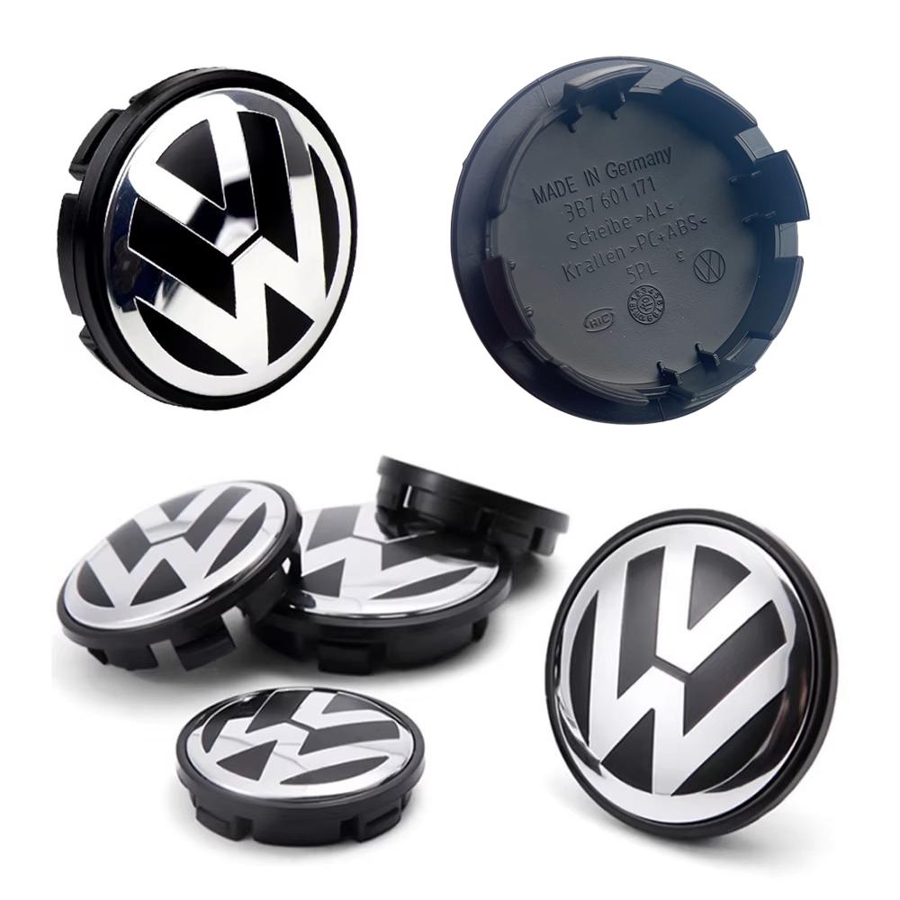 For VOLKSWAGEN VW 4pcs 55mm 65mm Car Wheel Center Caps Hubcap Cover Accessoreies For Volkswagen VW R Line GTI Golf 5 7 Caddy Pas