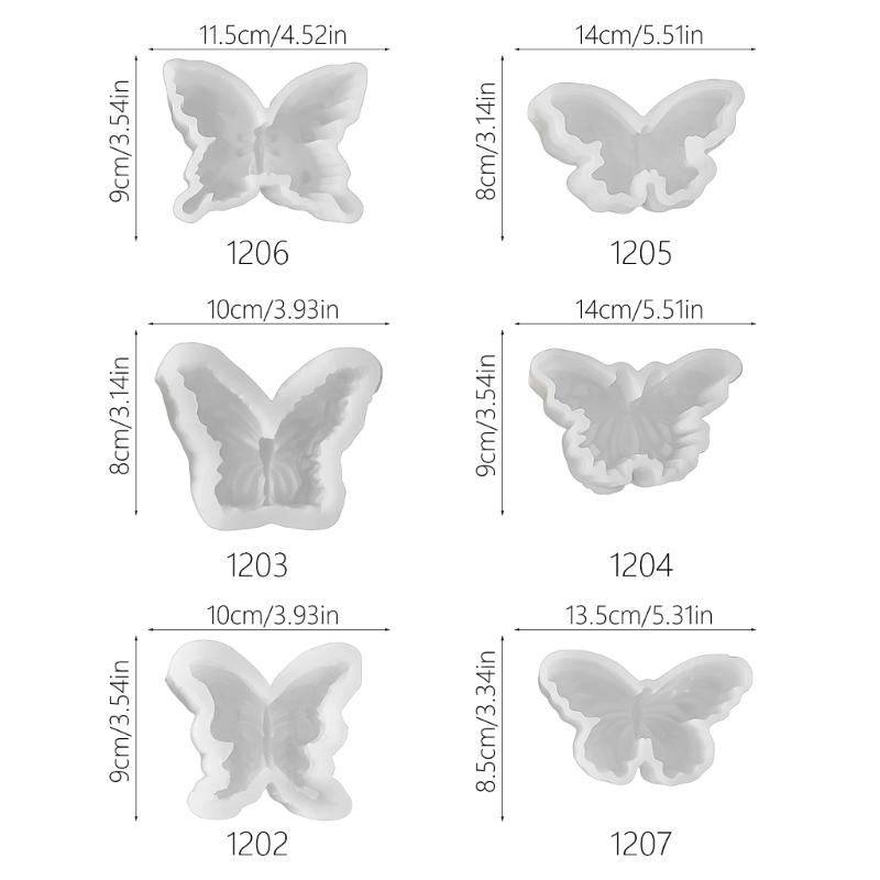 Vielseitige Schmetterlingsförmige Silikon-Bastelform Handgefertigte Schmetterlings-Aromatherapie-Kerze Silikonform Heimdeko-Form