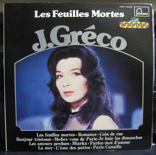 

LP Record JULIETTE GRECO - Les Feuilles Mortes PAT1029 FONTANA 1974 Japan Obi Pop