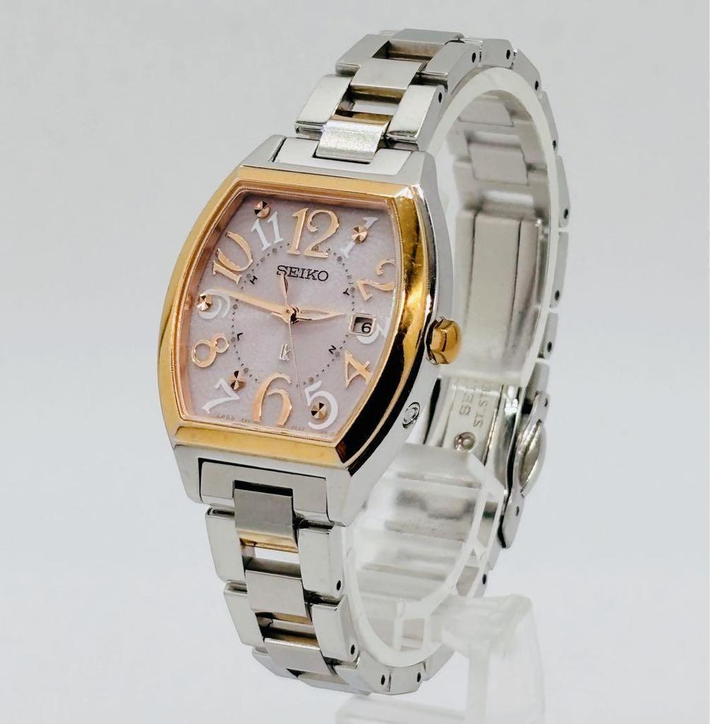 [USED] Seiko Lukia 1B22-0BB0 Pink Wristwatch in good working condition