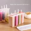 Wiederverwendbarer Eis am Stiel Maker 4-Kammer Eisriegel Form Hausgemachte Popsicle Form Für Schokolade Joghurt Frucht Gelatine Dessert Kuchen Backwerkzeuge
