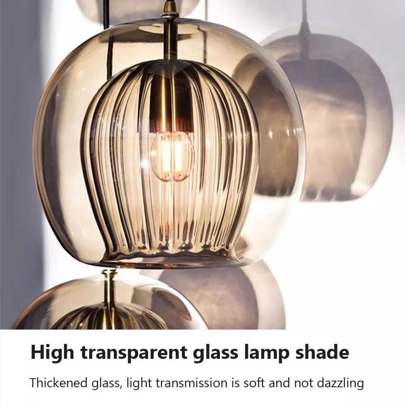 Nordic Glass Pendant Light LED Glass Hanging Lamp For Dining Room Living Room Coffee Shope Home Indoor Decor Lighting Fixtures