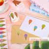 100-500 Pcs Summer Ice Cream Stickers Roll Holographic Ice Cream Cone Stickers Colored Waterproof Self-Adhesive Decals for Gift