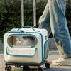 Large Capacity Pet Carrier Trolley Backpack: Portable Space Capsule for Cats & Dogs
