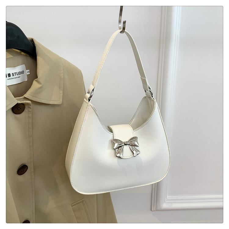 Stylish Bow Knot Trendy Casual 2024 Spring Chain Crossbody Shoulder Underarm Handbag