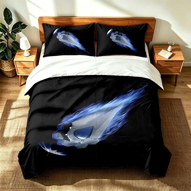 Edmonton Oilers (5) 3pc Set Suitable for Master Bedrooms Soft and Comfortable an Ideal Gift for Family and Friends Includes One Duvet Cover and Two Pi