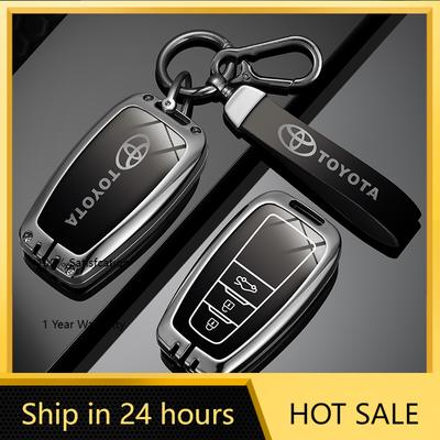2026 Hot For Toyota Hub Caps Alloy Car Key Case Full Cover Shell Fob for Toyota Prius Camry Corolla CHR C-HR RAV4 Land Cruiser P