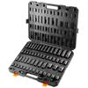 VEVOR 3/8" & 1/2" Drive Impact Socket Set, 59PCS Socket Set SAE 5/16" To 1-1/4" and Metric 6-32mm