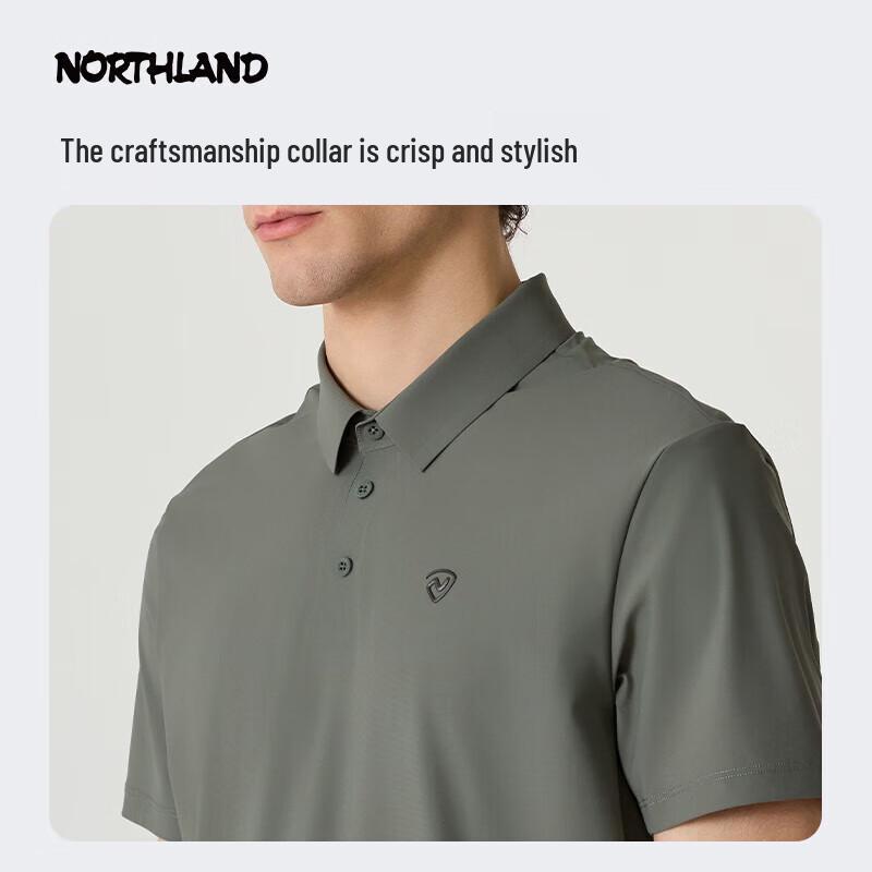 Noseland Men's Lapel Short Sleeve Polo T-shirt NTSFH5208E