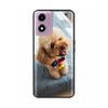 Für Motorola Moto E14 Hülle Niedliche Bemalte Weiche Schwarze Silikonhülle 6,56'' Stoßfeste Handyhülle Für Motorola E14 E 14 MotoE14 Taschen
