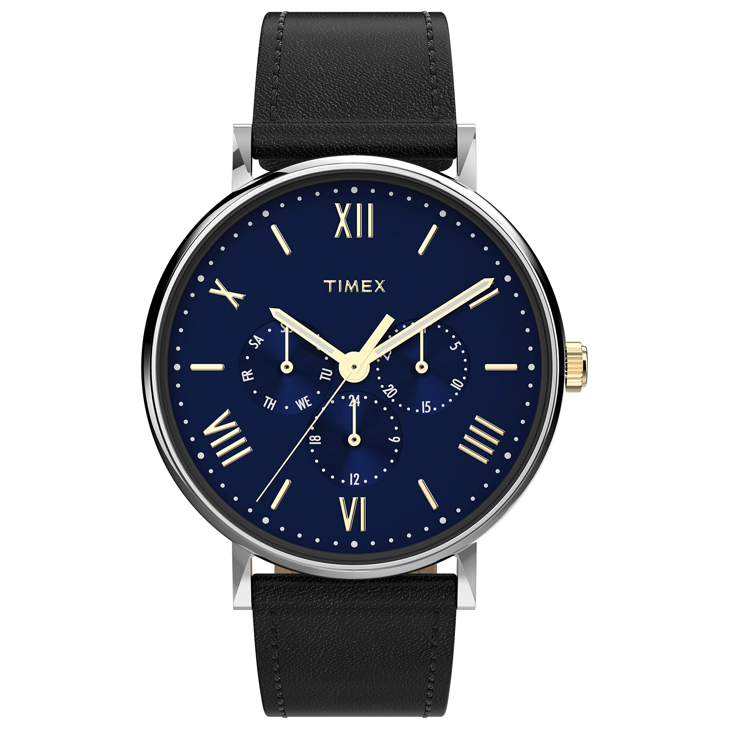 

Мужские часы Timex Southview, черный/синий/серебристый тон, современные