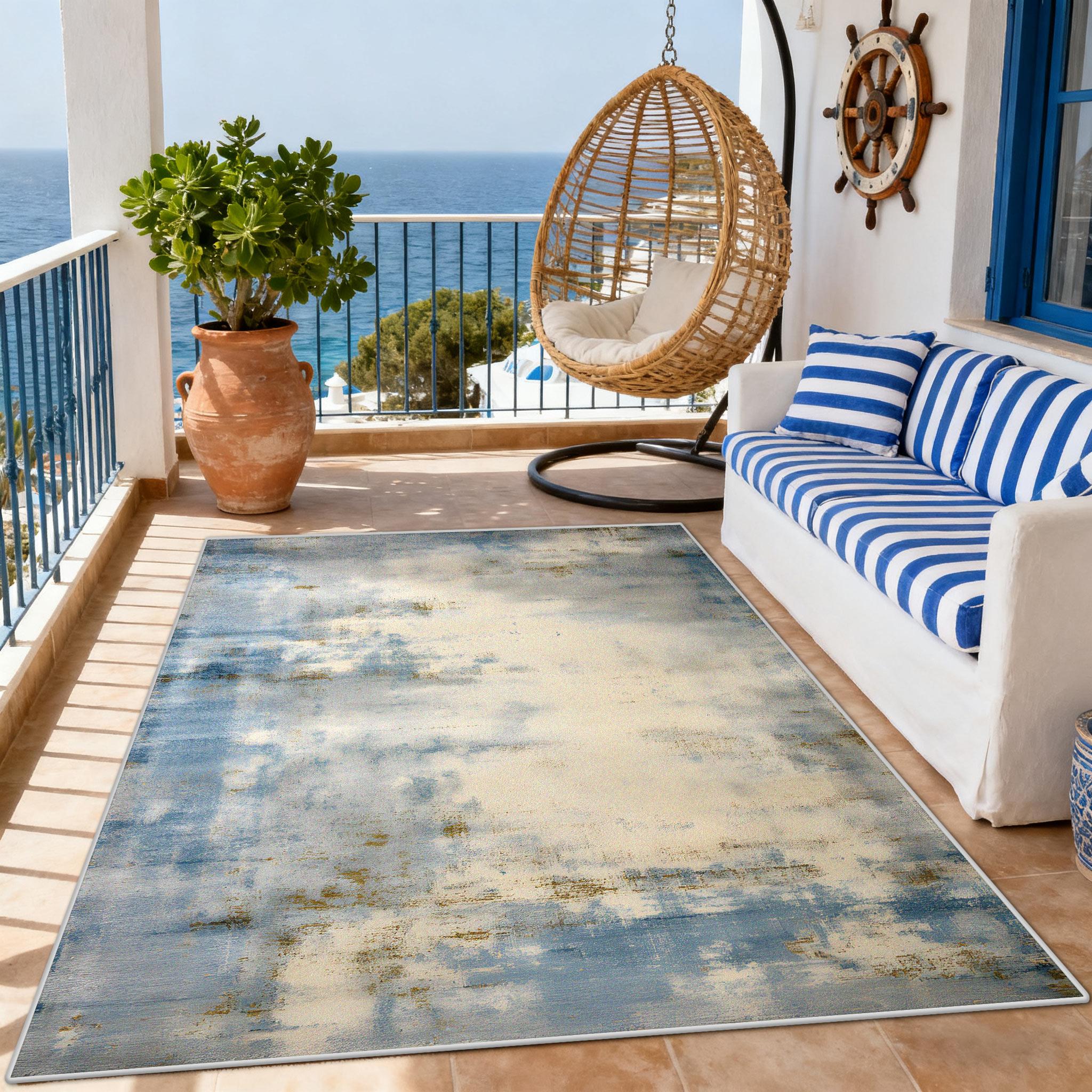 

Outdoor Camping Easy Carry Carpet Light Luxury Decoration Balcony Sofa Washable Rug Modern Abstract Bedroom Non-slip Foot Mat 60x90cm