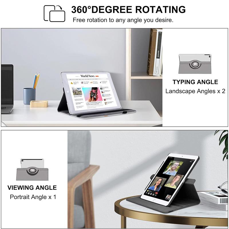 360 Rotating Case for iPad Pro 11 iPad Air 1 2 3 10.5 4 5 10.9 iPad 9.7 5th 6th 10.2 7th 8th 9th 10 10th Tablet Cover