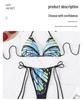 2025 Brazilian Print Tie-Up Thong Bikini Set