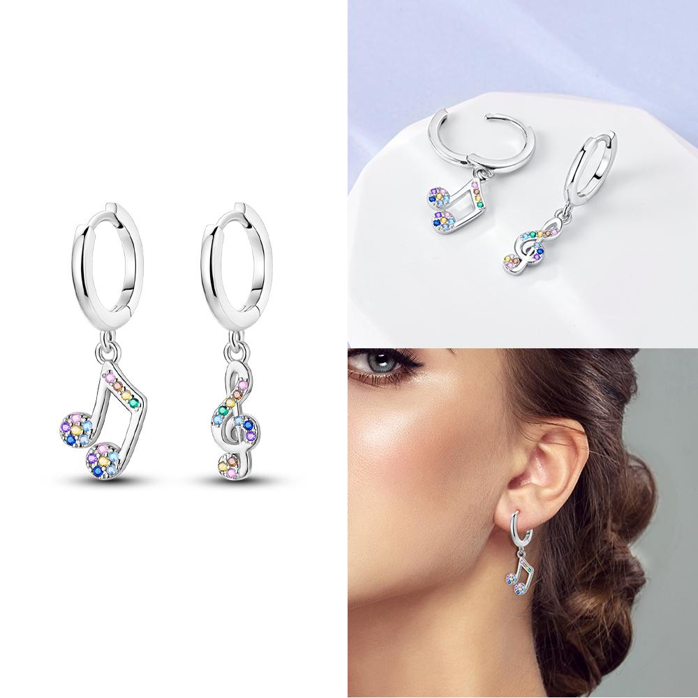 Hoop Earrings 925 Silver Certified Red Bow Heart Zircon Stud Earrings Lady's Anniversary Gift Luxury Jewelry