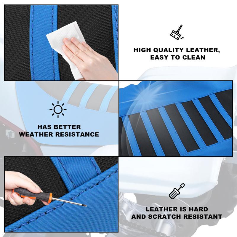 For Yamaha Blaster 200 YFS200/YFS200SE/YFS 200 1988-2006 Motorcycle Non-Slip Seat Cover Leather Striped Grip Gripper Seat Cover