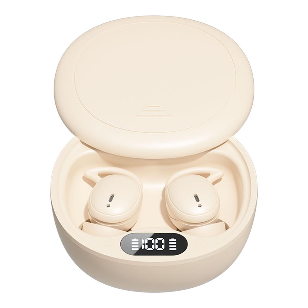 Wireless Earbuds Digital Display Skin Friendly Portable Noise Blocking Earphones for Sleeping