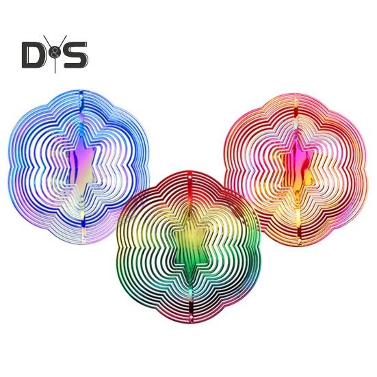 Hexagon 3D barevná větrná vrtule Ptačí reflektor Vysoce reflexní Vnitřní Venkovní Zahrada Dvůr Farma Závěsná zvonkohra odstrašující ptáky Ozdobný přívěsek