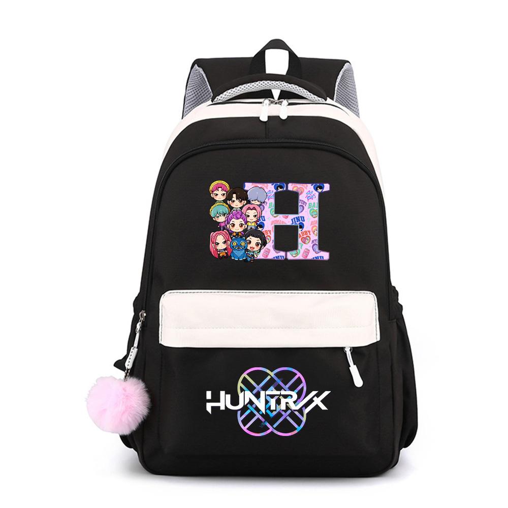 26 English Letter K-Pop Printed Large Capacity Waterproof Backpack for Teenger Student Girl Boy Schoolbag Bookbag Kid Gift Women Travel Bag Mochila