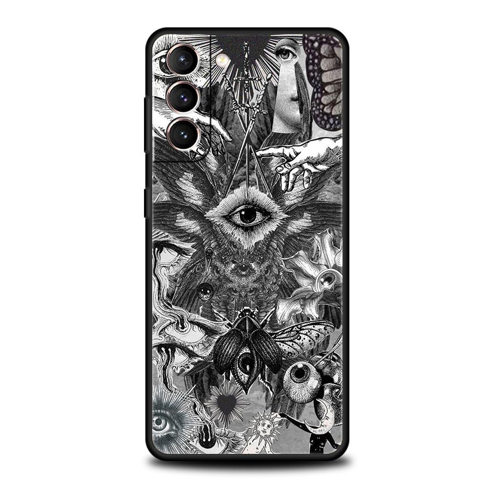 Phone Case Cover for Samsung Galaxy S26 S25 S24 S23 S22 S20 S21 FE Ultra Plus S25 Edge Soft TPU Capas Trendy Cool Eyes Creative