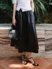 Women's Spring A-line Elastic Waist Casual Half Skirt - Slimming, Versatile, and Flaw-Hiding for Commute Wear
