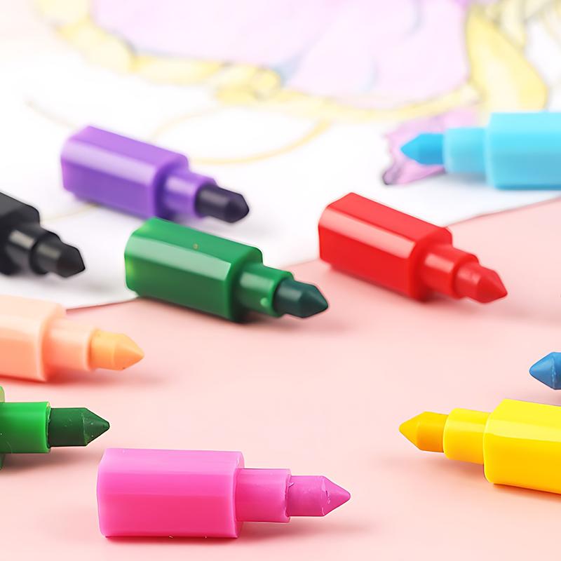 Graffiti Stationery Colorful Ballpoint Pen Painting Crayons Stackable Crayons School Artclass Accessories Party Game Rewards ZYF