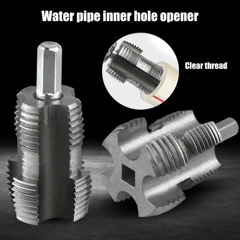 Compact Water Pipe Threader with Ergonomic Design Heavy Duty Internal Thread Cutting Tool for 1/2 3/4inch Water Pipes