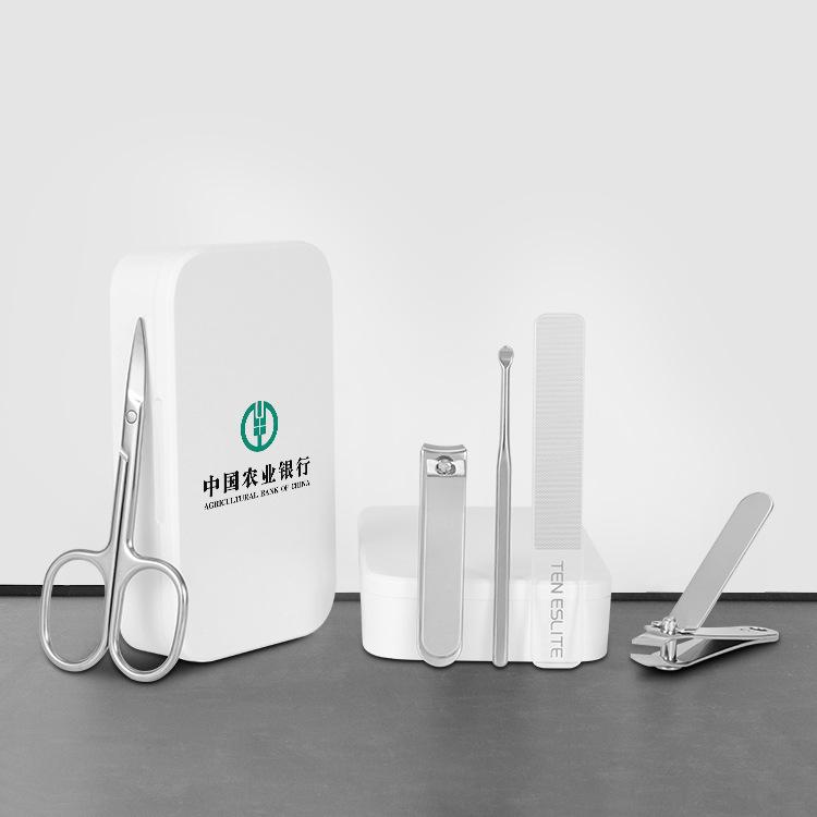 Custom Logo Stainless Steel Manicure Set: Nail Clippers & Tools Gift Set