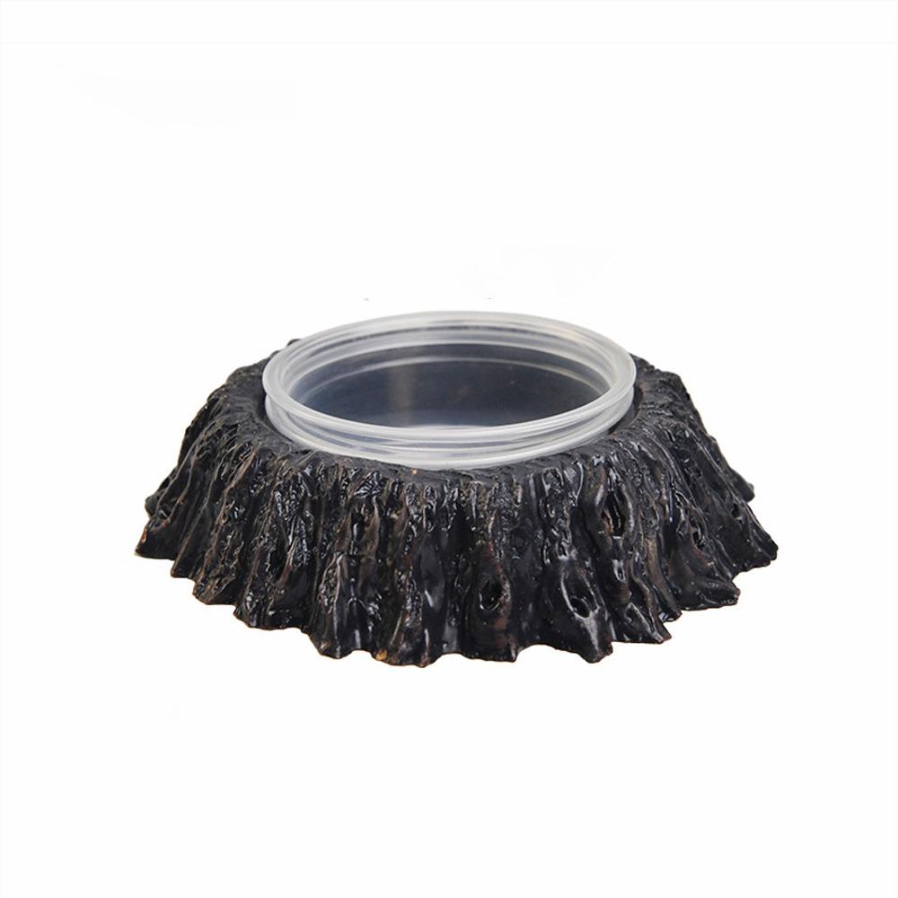 

Imitation Stone Resin Rock Feeder Dish Wear Resistant with Bowls Reptile Food Bowl Prevents Spills Anti-knock